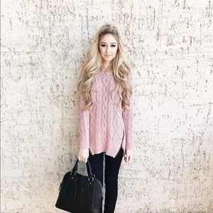 Pink knit sweater